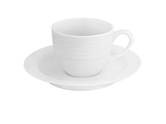 Arctic White Espresso Stackable Cup and Saucer 100ml