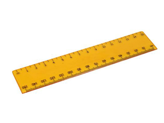 15cm Transparent Ruler with 1 colour print