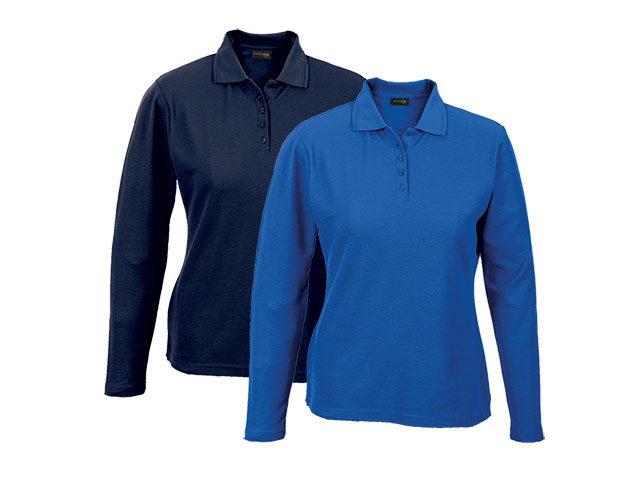 175G Pique Knit Long Sleeve Golfer Ladies - Image 4