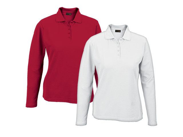 175G Pique Knit Long Sleeve Golfer Ladies - Image 5