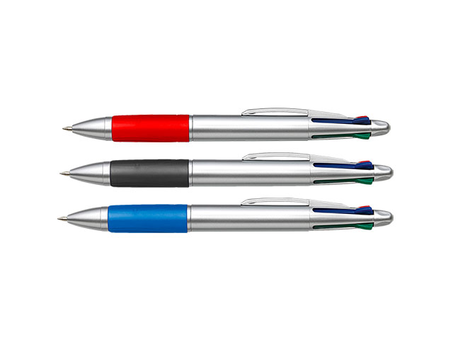 4 Colour Ballpoint Pen with Rubber Grip