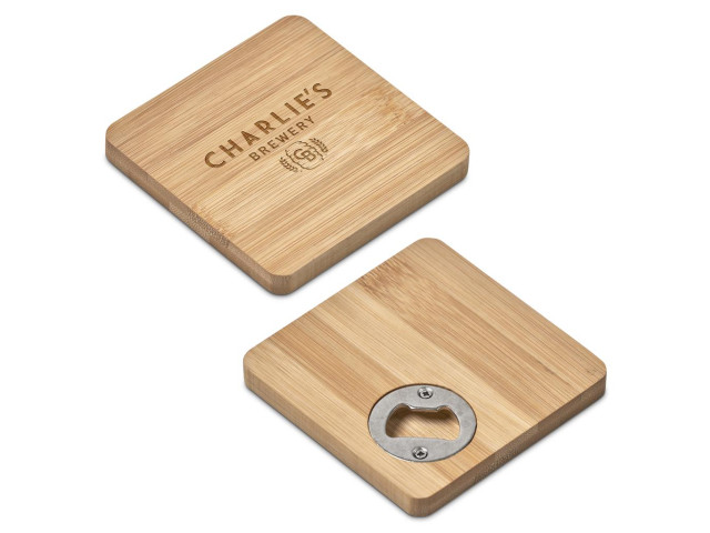 Drifter Bamboo Bottle Opener Coaster - Image 3