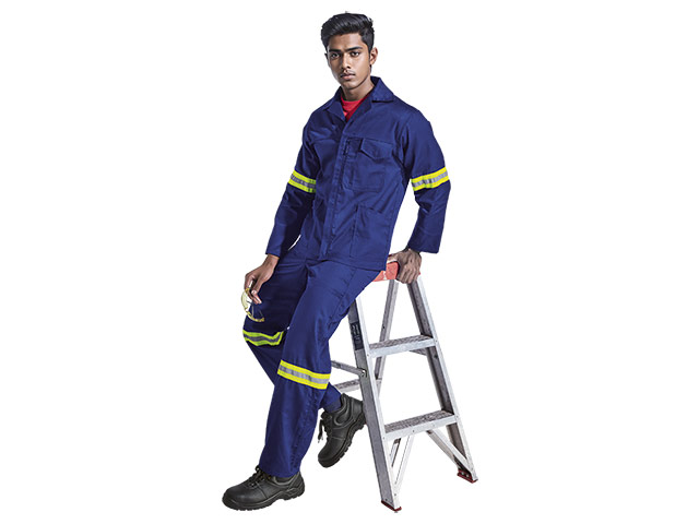 Barron Supreme Poly Cotton Conti Suit with Reflective