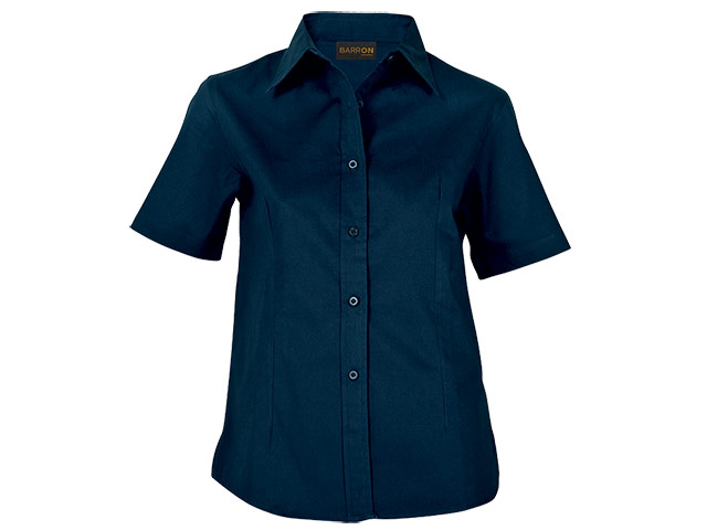 Brushed Cotton Twill Blouse Short Sleeve Ladies - Image 3