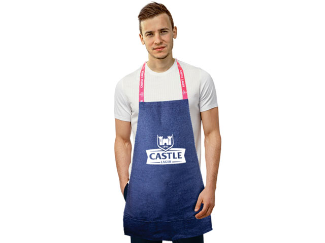 Cheff Denim Apron 1 col and sublimated handles