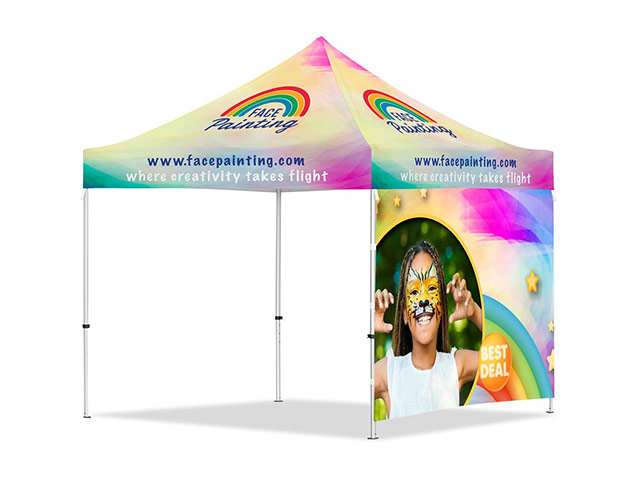 Coated Steel Sublimated Gazebo 3M X 3M - 1 Full-Wall Skin - Image 3