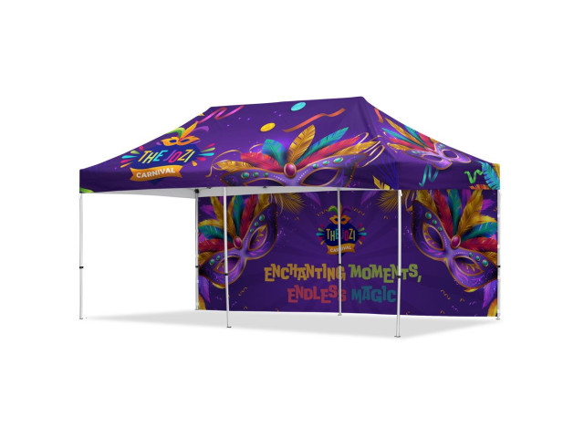 Coated Steel Sublimated Gazebo 6M X 3M - 1 Long Full-Wall Skin - Image 5