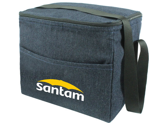 Denim Lunch Cooler with Pocket