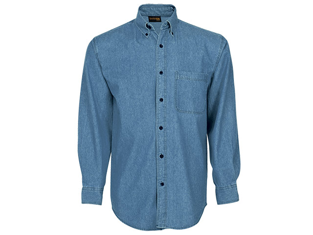 Denver Denim Shirt Long Sleeve Mens - Image 3