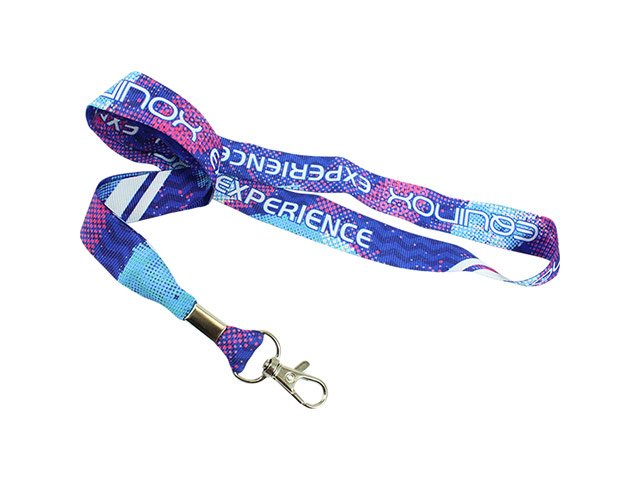 Dye sub 25mm Petersham lanyard 2 side + splitring