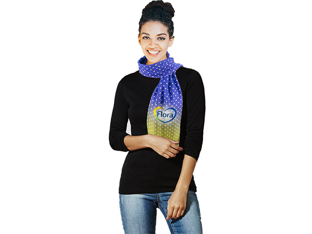 Fleece scarf with ful col