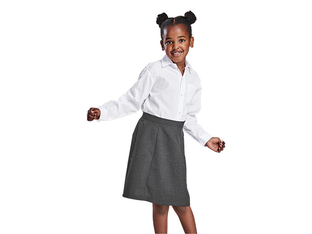 Girls Panelled School Skirt