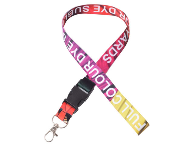 Glossy Poly Lanyard Double Sided with BuckleandRing