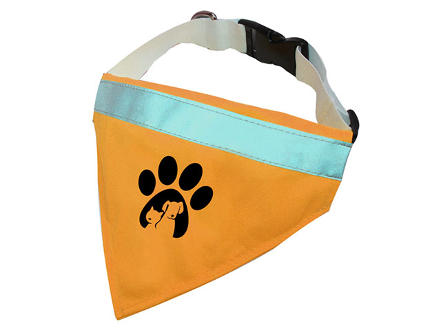 High Vis Dog Bandana with Collar 1 Col print M