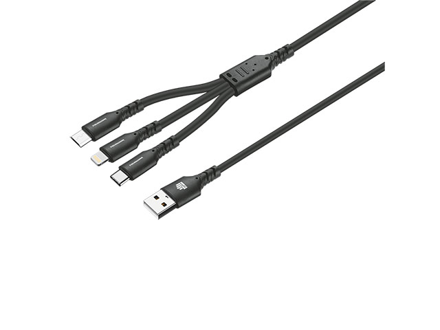 IND 1.2m 3-In-1 Charger Cable