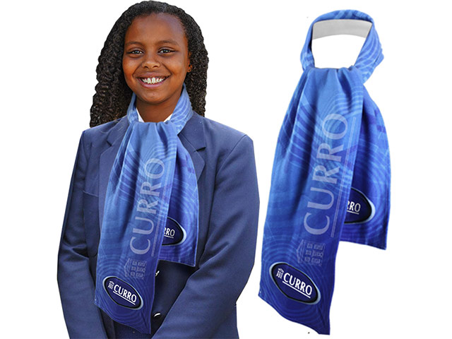 Kids Fleece Scarf with Full Col Edge to Edge Print