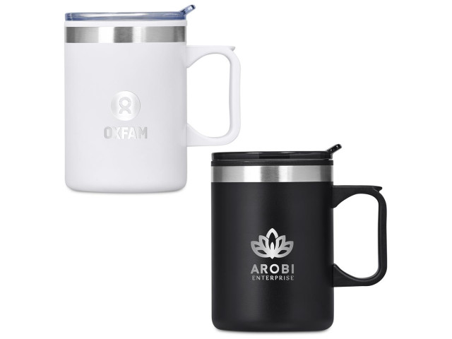 Kooshty Angelo Stainless Steel and Plastic Double-Wall Mug – 360ml