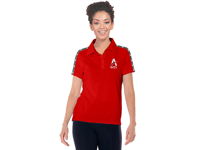 Ladies Austin Golf Shirt With Tape S-Sleeve - Polyester Interlock