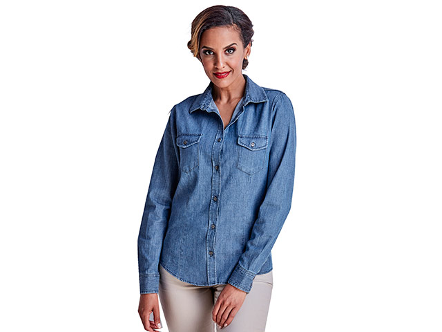 Ladies Long Sleeve Eastwood Denim Shirt