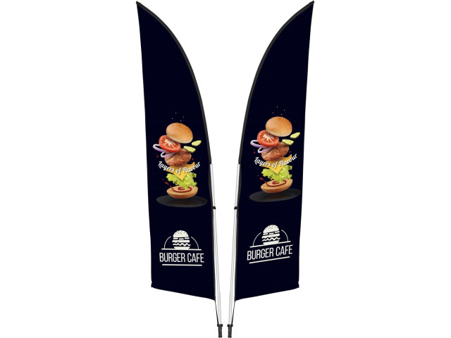 Legend 2M Sublimated Arcfin Double-Sided Flying Banner - 1 Complete Unit - Image 5
