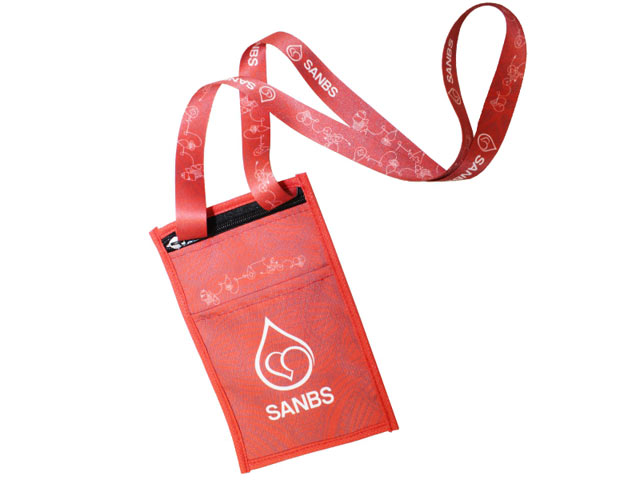 Luci Lanyard pouch with 20mm polyester lanyard FC