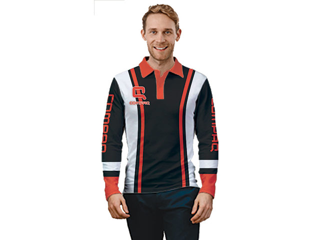 Mens Basel Long Sleeve Golf Shirt - Birdseye Moisture