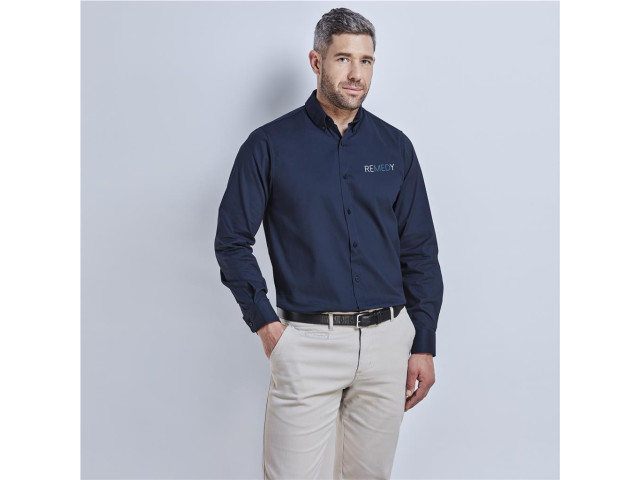 Mens Long Sleeve Brushed Cotton Twill Moderna Shirt
