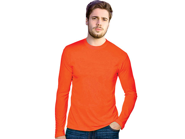 Mens Raye Long Sleeve Crew Neck Shirt