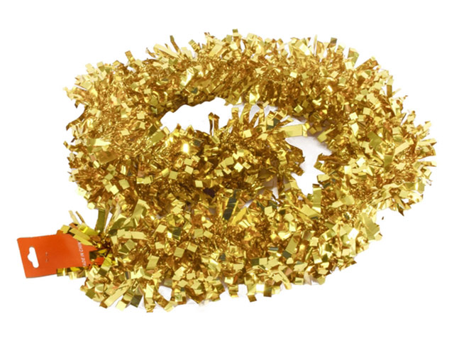 Metallic Gold or Silver Tinsel Garland