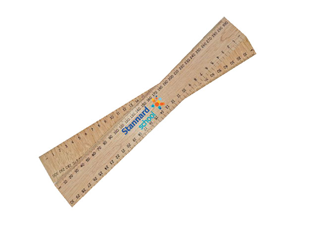 Mpho 30cm Wooden Ruler with spot engraving