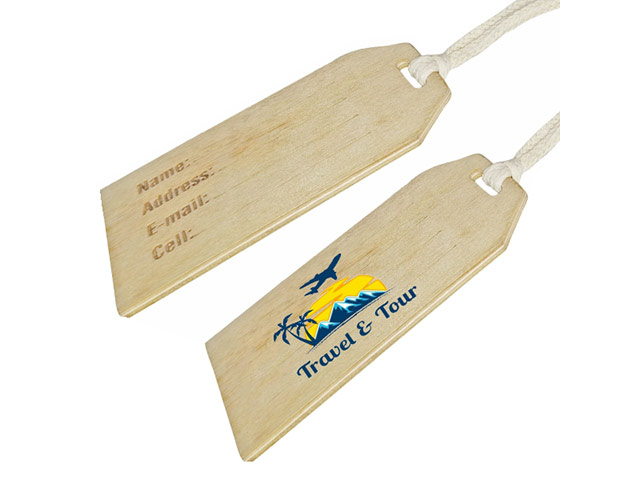 Mpho Wooden Luggage Tag with Engraving