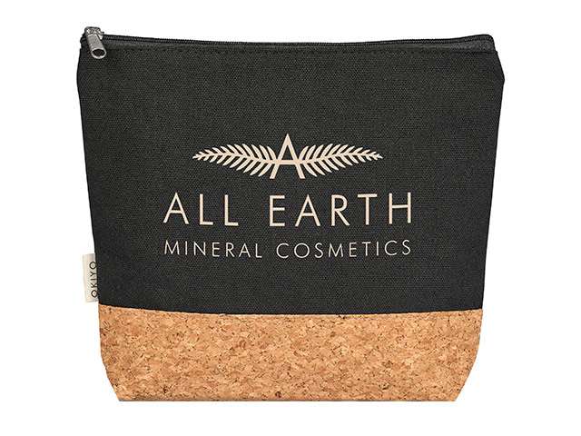 Okiyo Koruku Cork and Cotton Cosmetic Bag