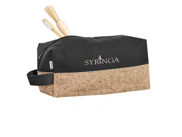 Okiyo Koruku Cork and Cotton Toiletry Bag