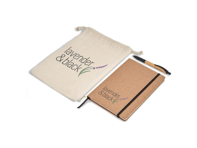 Okiyo Noto Cork And Bamboo Notebook And Pen Set - Image 2