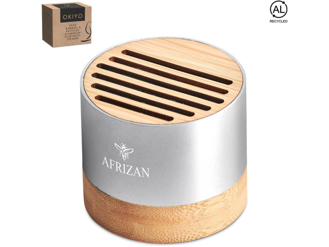 Okiyo Utau Bamboo andamp; Recycled Aluminium Bluetooth Speaker - Image 3
