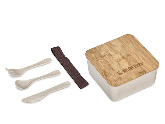 Okiyo Wani Wheat Straw and Bamboo Lunch Box