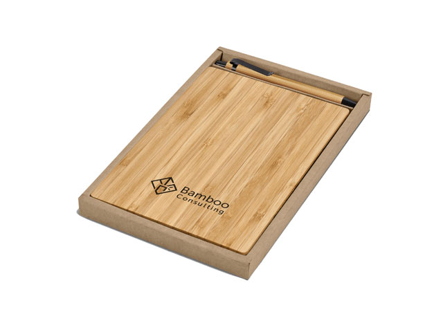 Okiyo Yahari Bamboo Notebook and Pen Set