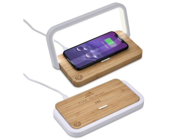 Okiyo Yoru Bamboo Wireless Charger And Night Light - Image 4