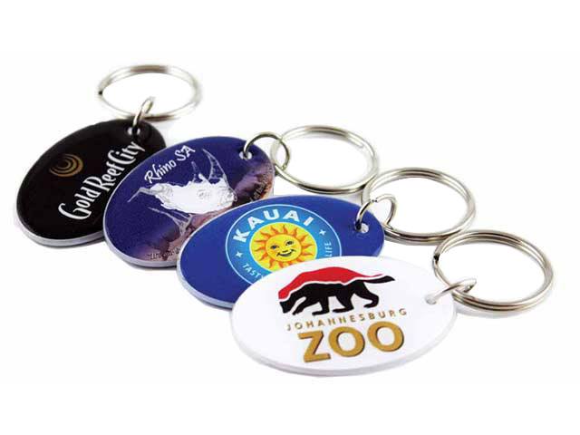 Oval Plexi Key Holder with full colour