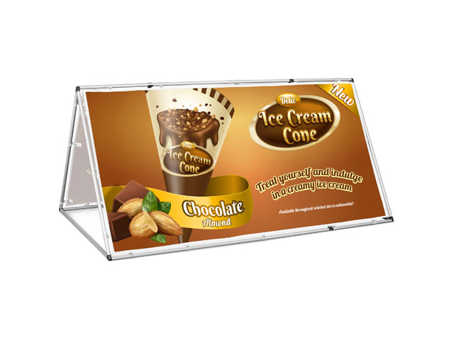 Ovation Sublimated A-Frame With Fabric Print 2m X 1m
