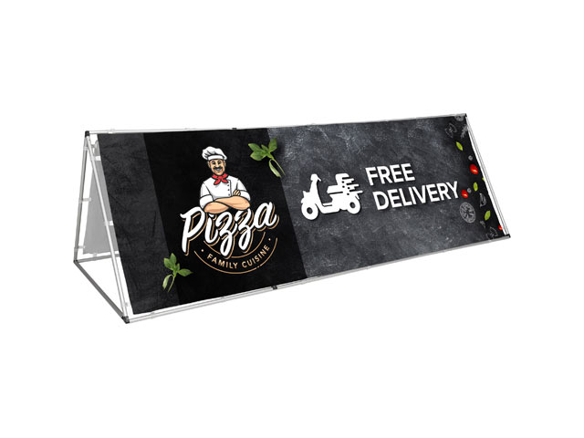 Ovation Sublimated A-Frame With Fabric Print 3m X 1m