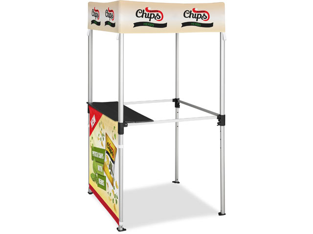 Ovation Sublimated Gazebo 1m X 1m Kiosk - 1 Half-Wall Skin