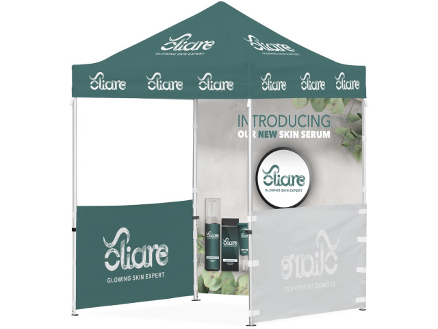 Ovation Sublimated Gazebo 2m X 2m - 2 Half-Wall Skins - 1 Full-Wall Skin