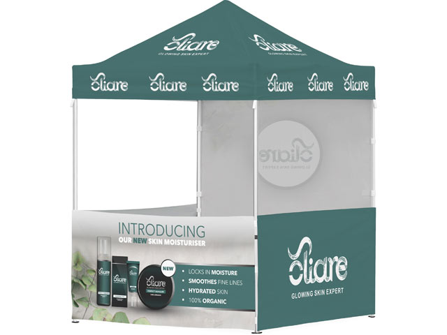Ovation Sublimated Gazebo 2m X 2m - 3 Half-Wall Skins - 1 Full-Wall Skin