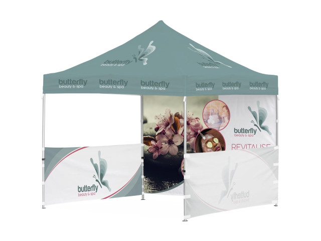 Ovation Sublimated Gazebo 3M X 3M - 2 Half-Wall Skins - 1 Full-Wall Skin - Image 5