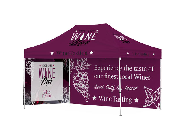 Ovation Sublimated Gazebo 4.5m X 3m - 1 Long Full-Wall Skin - 1 Short Full-Wall Skin