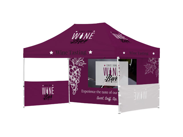 Ovation Sublimated Gazebo 4.5m X 3m - 1 Long Full-Wall Skin - 2 Short Half-Wall Skins