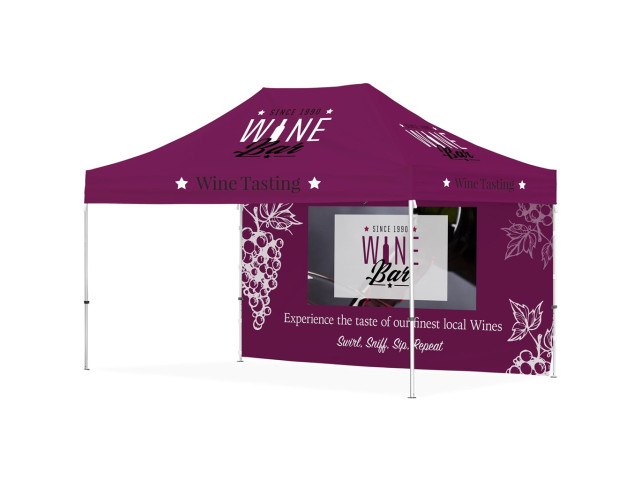 Ovation Sublimated Gazebo 4.5m X 3m - 1 Long Full-Wall Skin