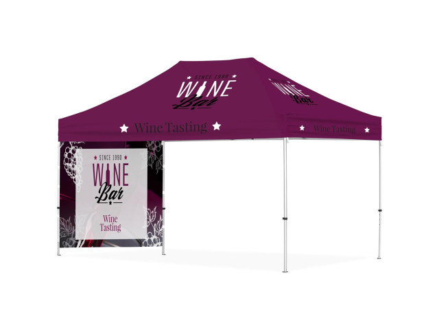Ovation Sublimated Gazebo 4.5m X 3m - 1 Short Full-Wall Skin