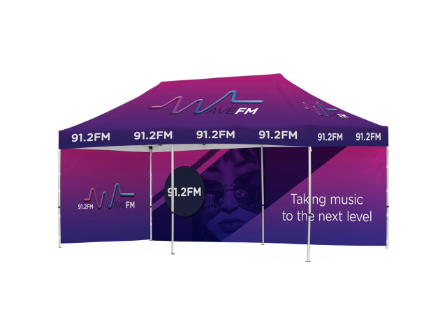 Ovation Sublimated Gazebo 6m X 3m - 1 Long Full-Wall Skin - 1 Short Full-Wall Skin